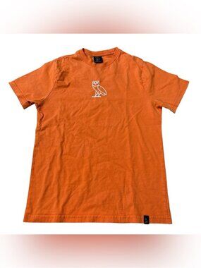 OVO October's Very Best Orange Short Sleeve Shirt Size Small